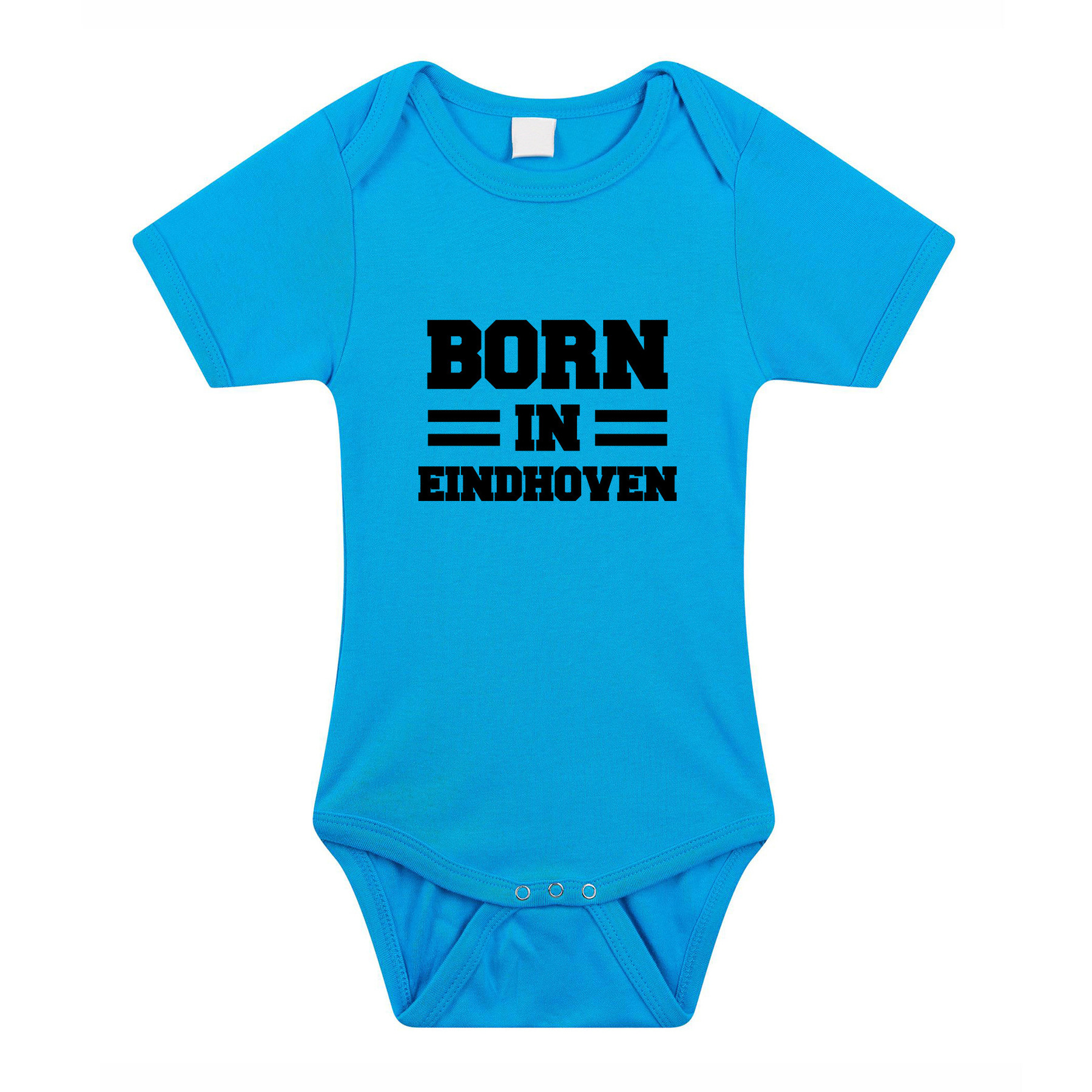 Born in Eindhoven cadeau baby rompertje blauw jongens