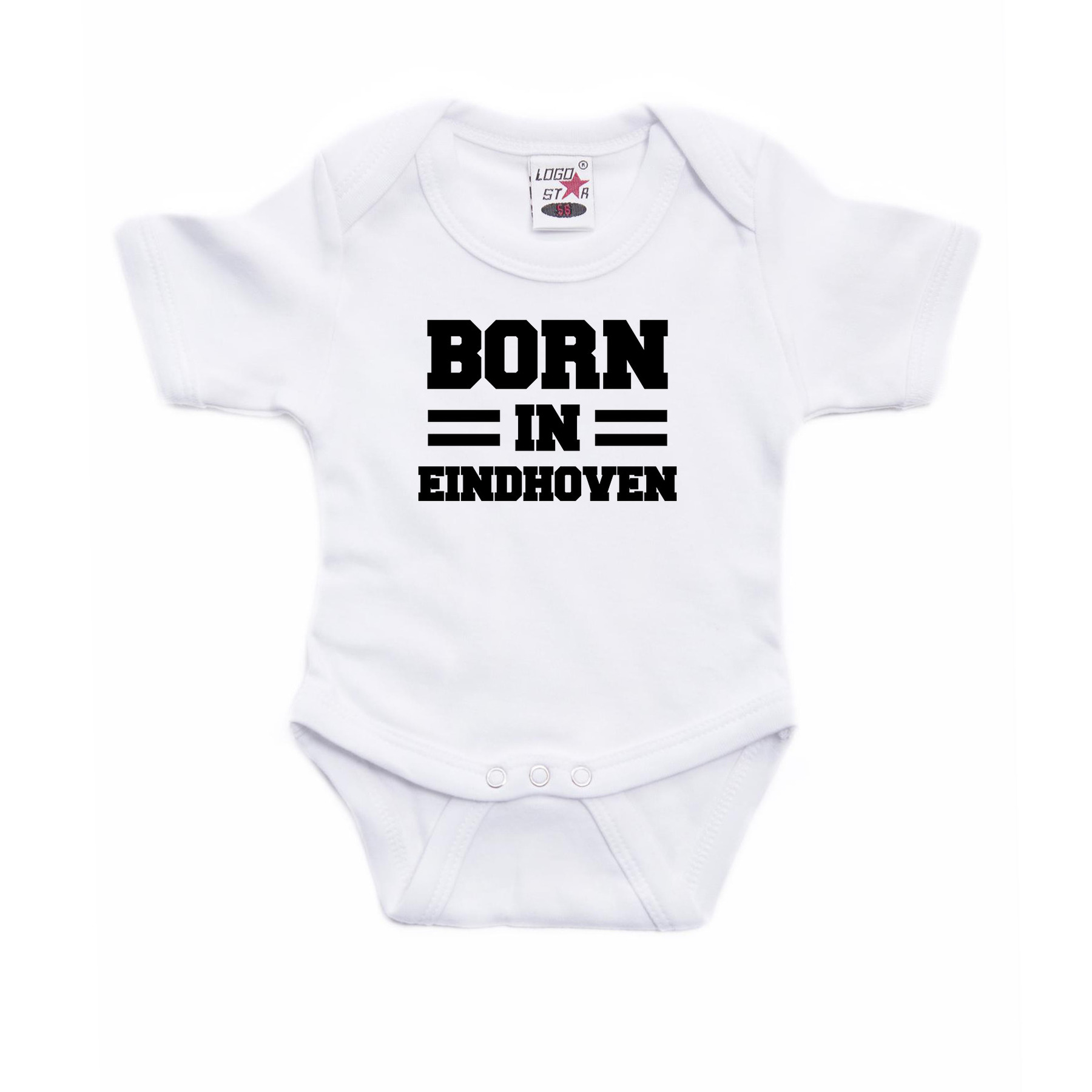 Born in Eindhoven cadeau baby rompertje wit jongen-meisje