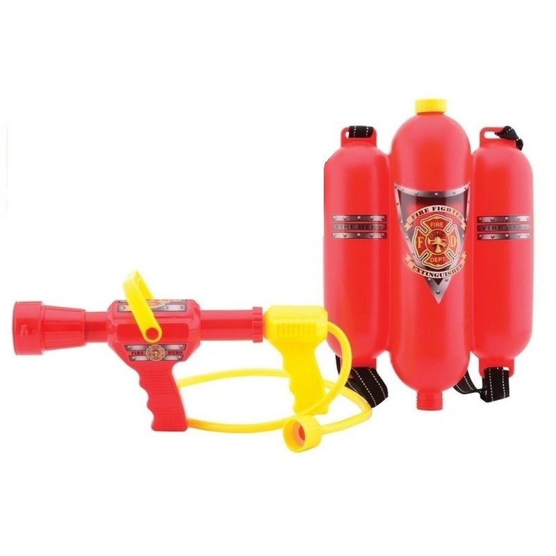 Brandweer waterpistool brandblusser met - Waterpistolen XXL & super soakers - Bellatio warenhuis