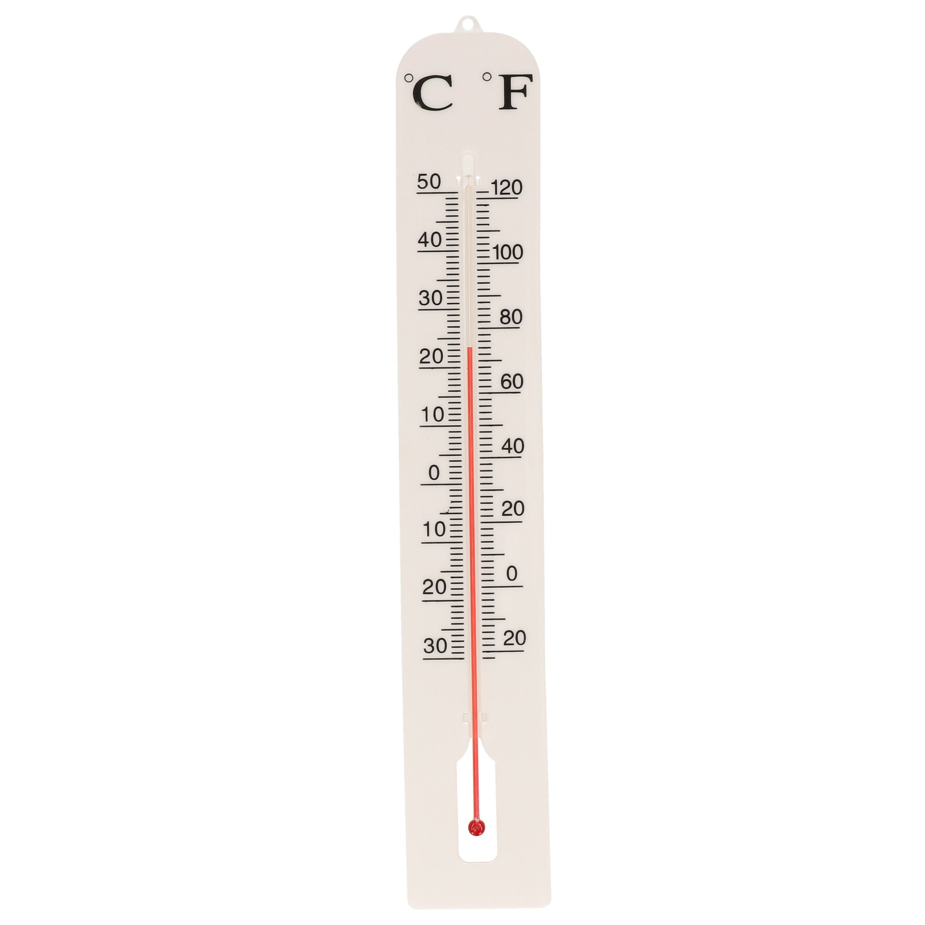 Merkloos Buiten thermometer wit cm -