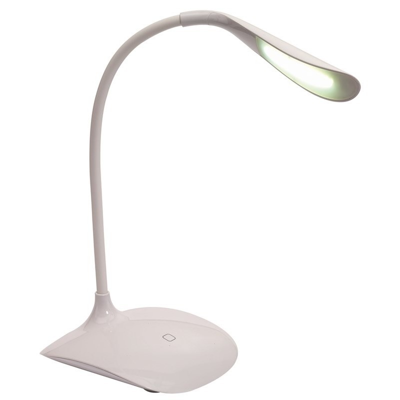 Bureaulamp-leeslamp wit 28 cm