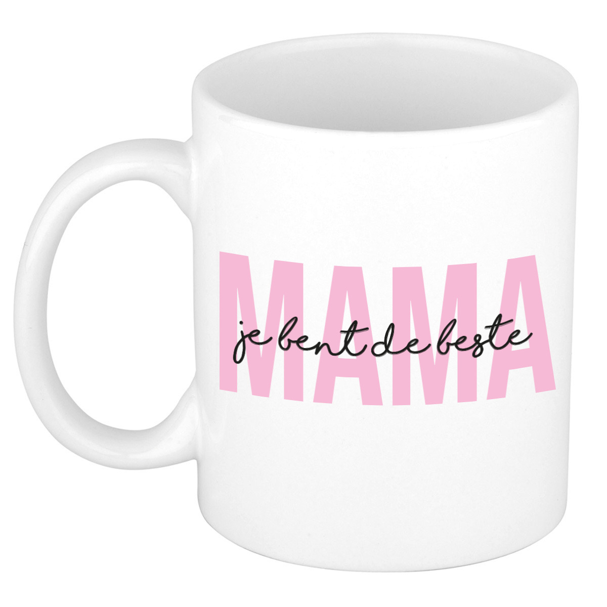 Cadeau koffie-thee mok voor mama roze de beste keramiek 300 ml Moederdag