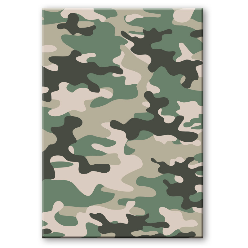 Camouflage-legerprint luxe schrift-notitieboek groen gelinieerd A4 formaat