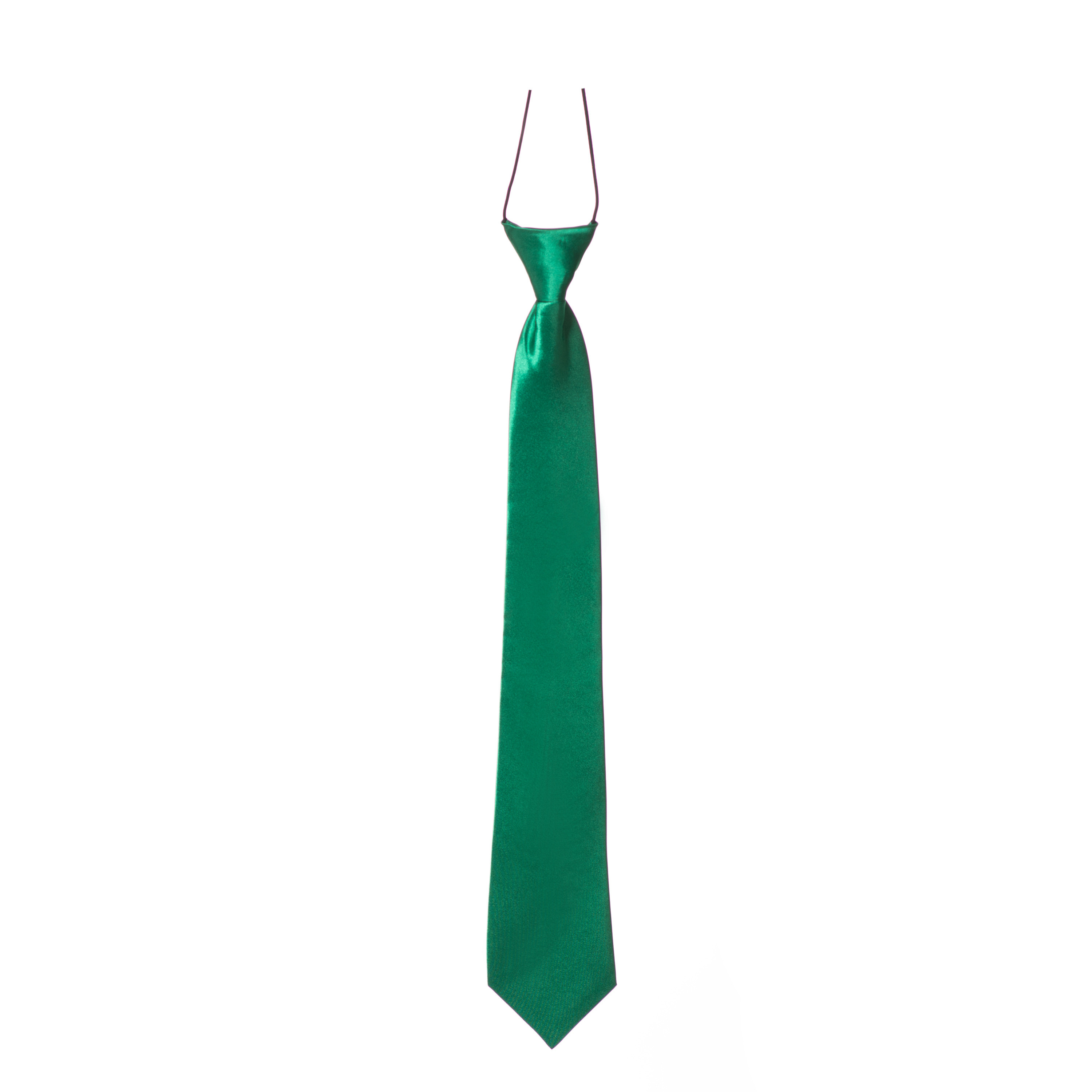 Carnaval verkleed accessoires stropdas zijdeglans groen polyester heren-dames