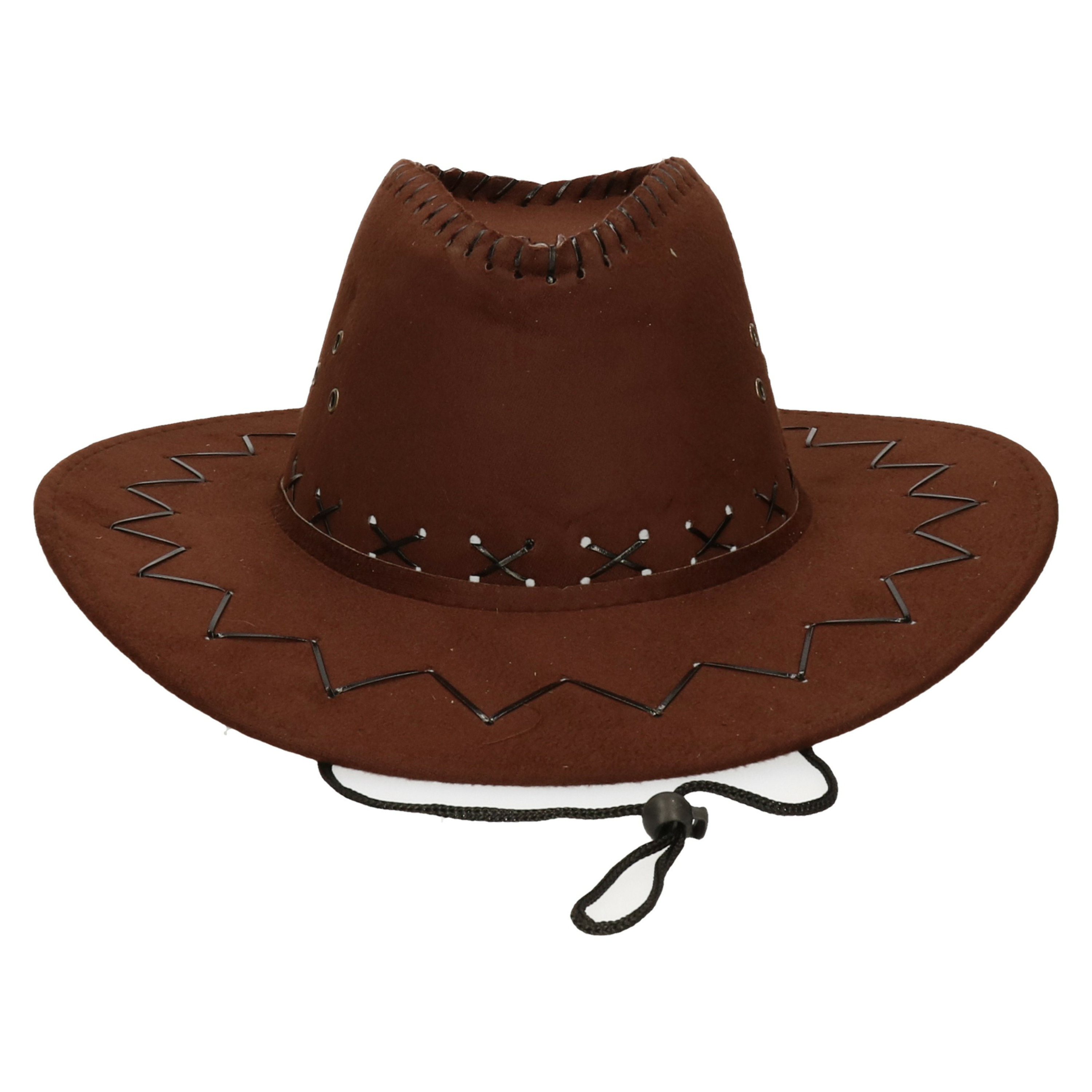 Carnaval verkleed Cowboy hoed Dallas bruin voor volwassenen Western thema