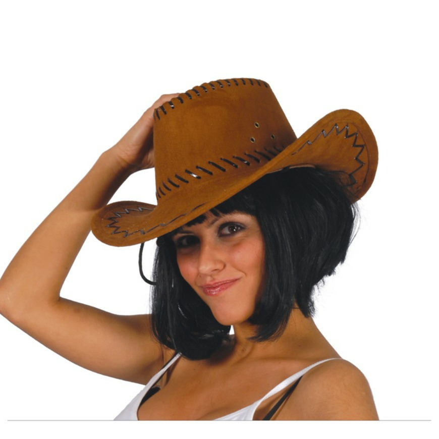 Carnaval verkleed Cowboy hoed Dallas lichtbruin voor volwassenen Western thema