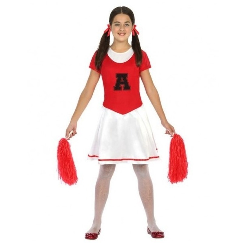 Cheerleader jurk/jurkje verkleed kostuum voor meisjes