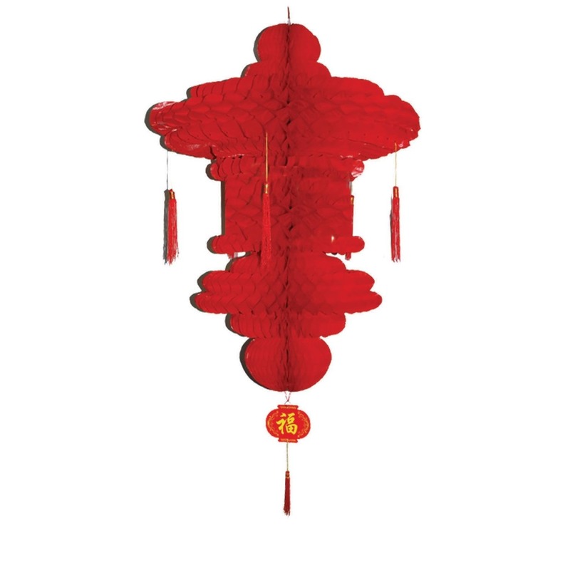 Chinese lampion hangdecoratie 90 x 60 cm