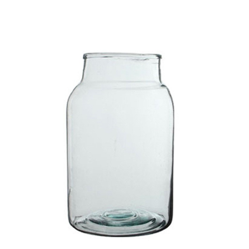 Cilinder vaas-bloemenvaas transparant glas 35 x 21 cm