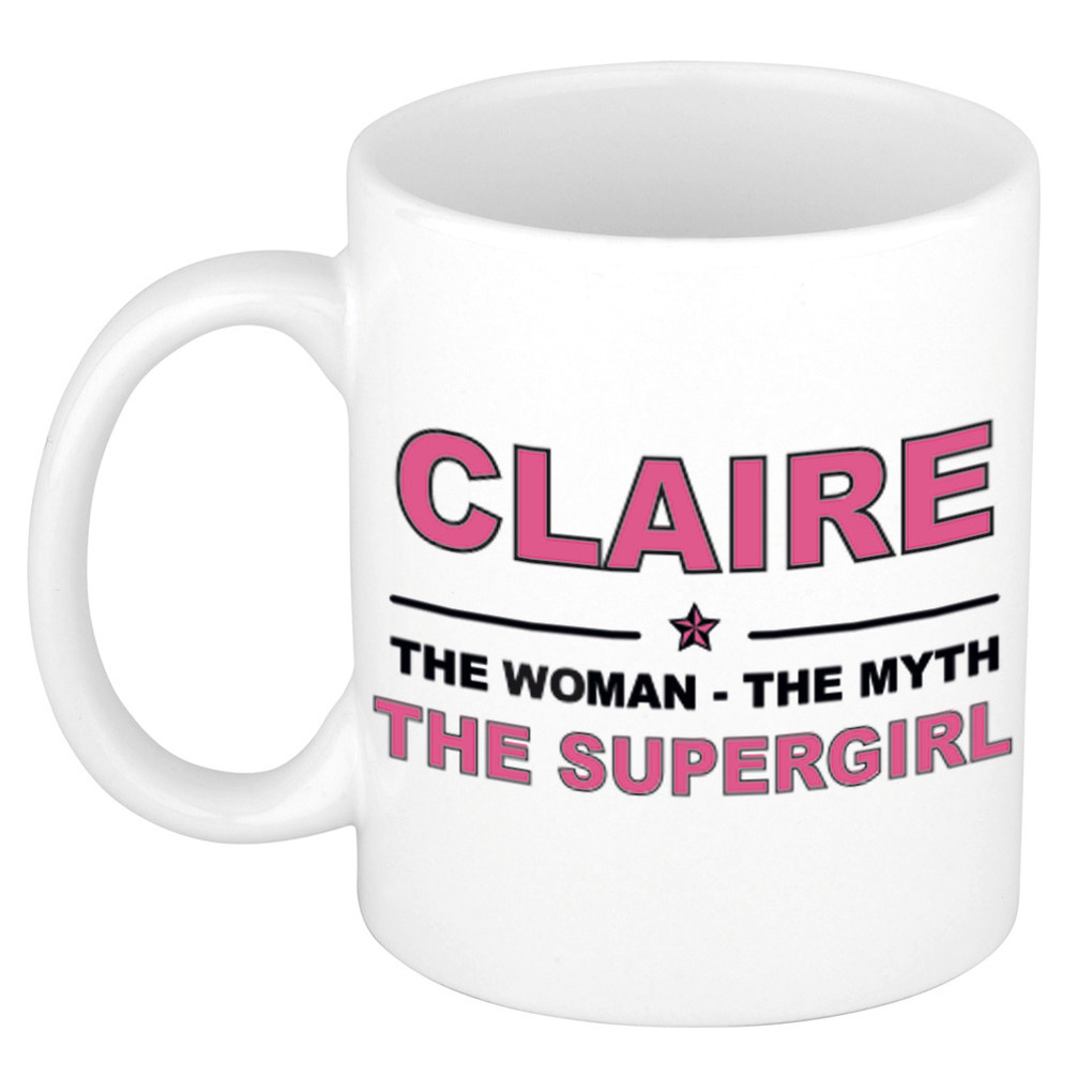 Claire The woman, The myth the supergirl cadeau koffie mok-thee beker 300 ml