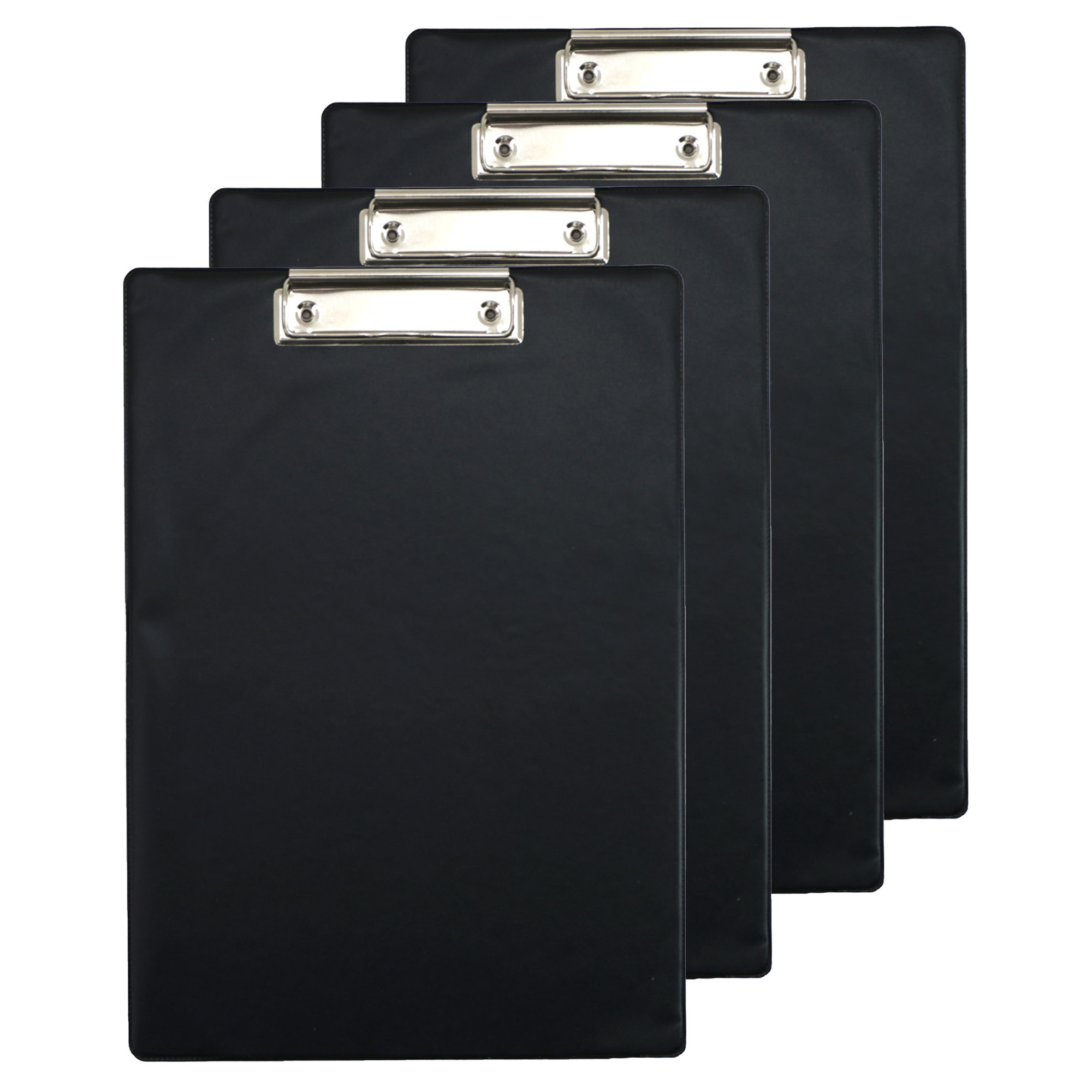 Clipboard-klembord-memobord voor documenten 4x zwart A4 formaat kunststof
