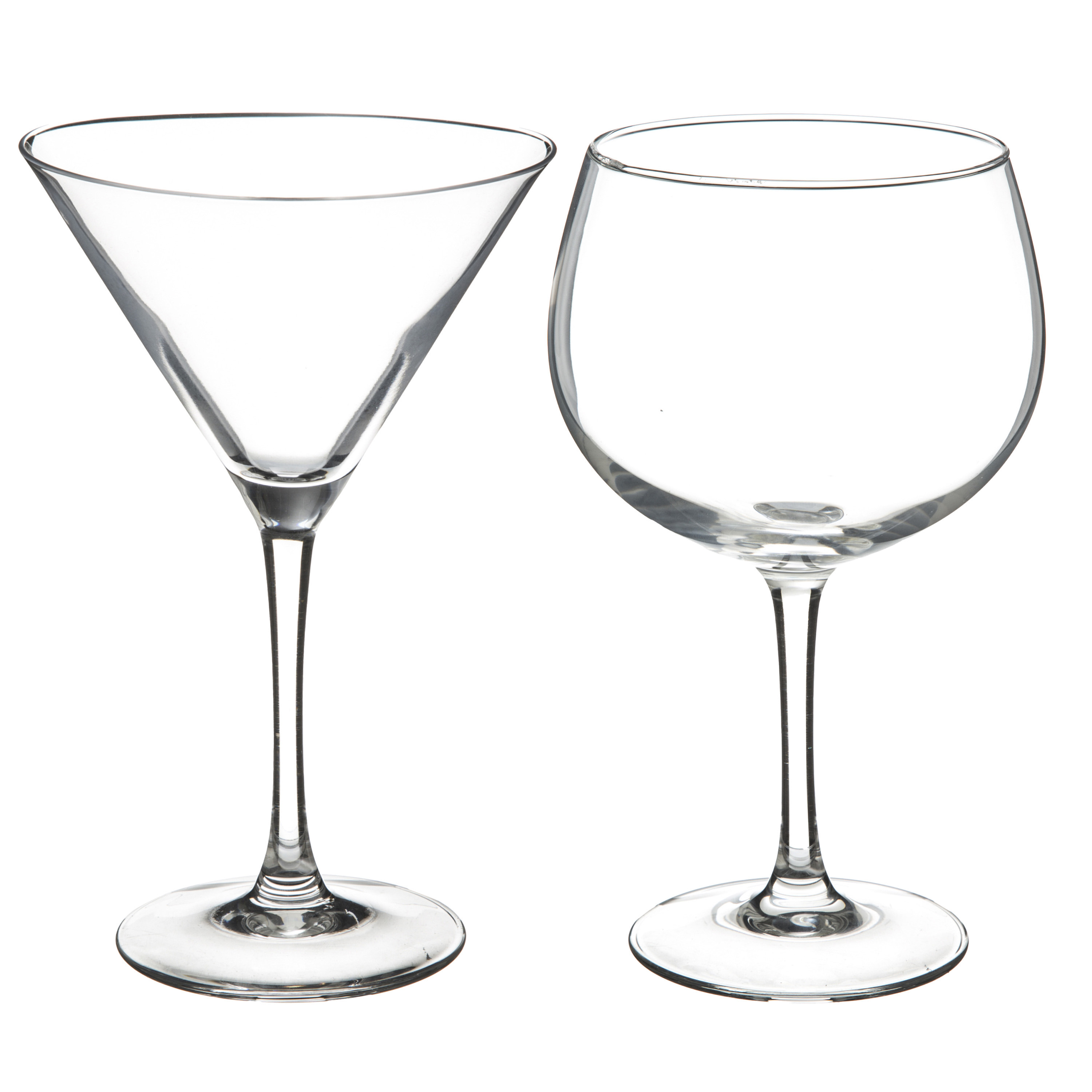 Cocktailglazen set gin-martini glazen 8x stuks