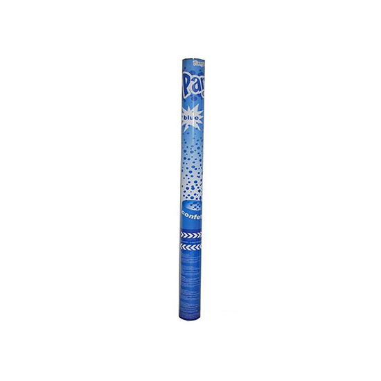 Confetti shooter blauw 60 cm -