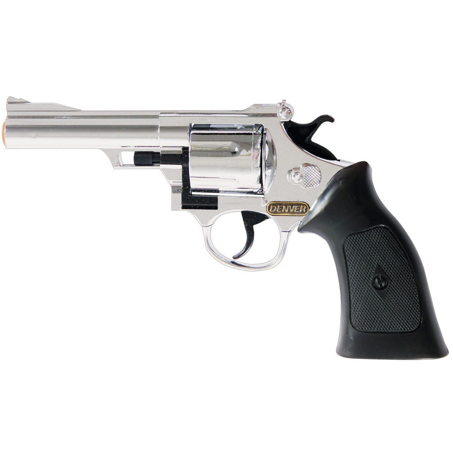 Cowboy verkleed speelgoed revolver-pistool kunststof 12 schots plaffertjes
