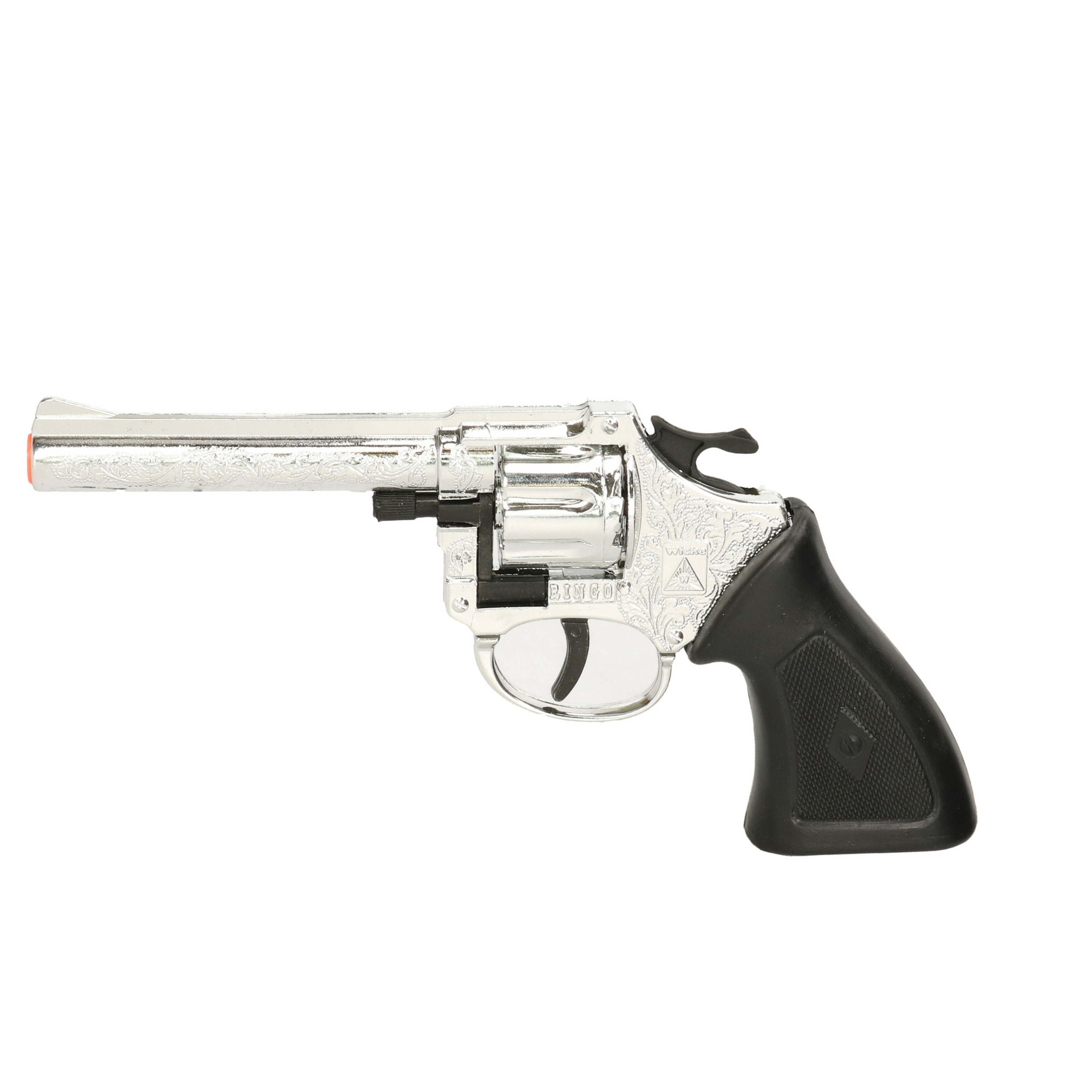 Cowboy verkleed speelgoed revolver-pistool kunststof 8 schots plaffertjes