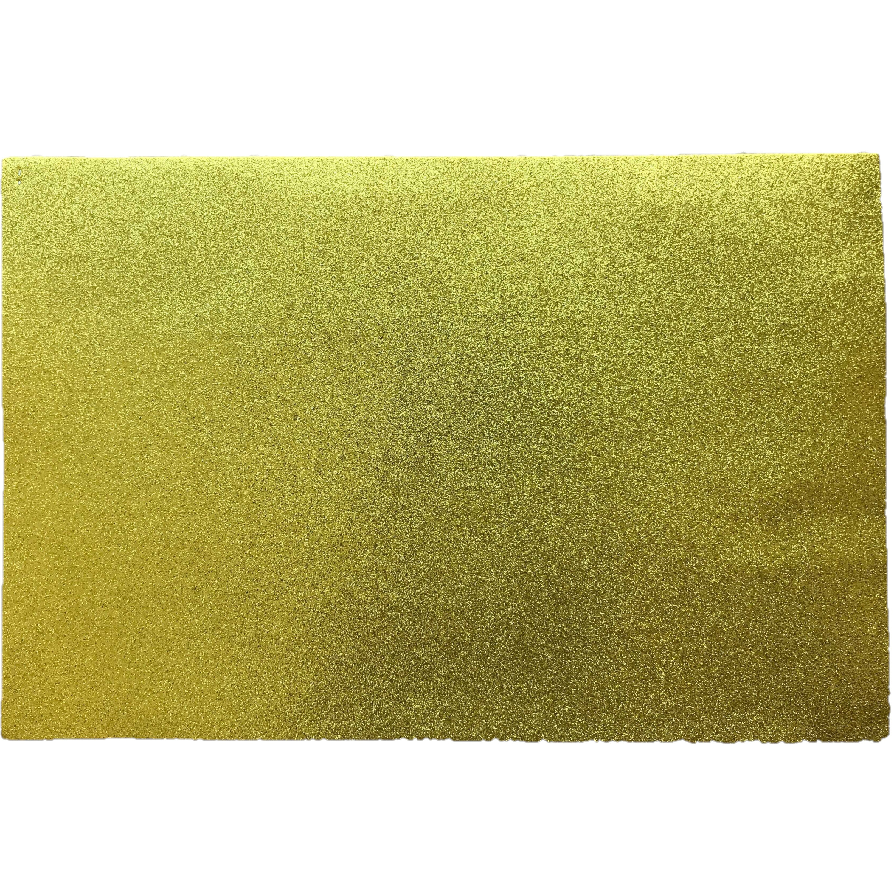 Crepla knutsel foam rubber goud met glitters 30 x 45 cm