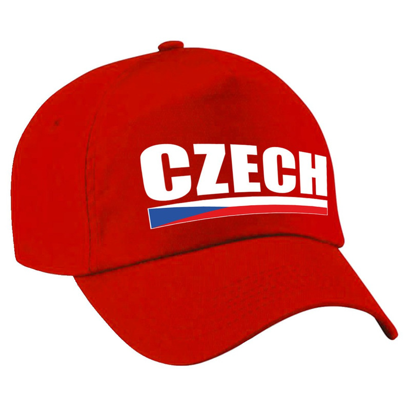Czech supporter pet-baseball cap Tsjechie rood volwassenen