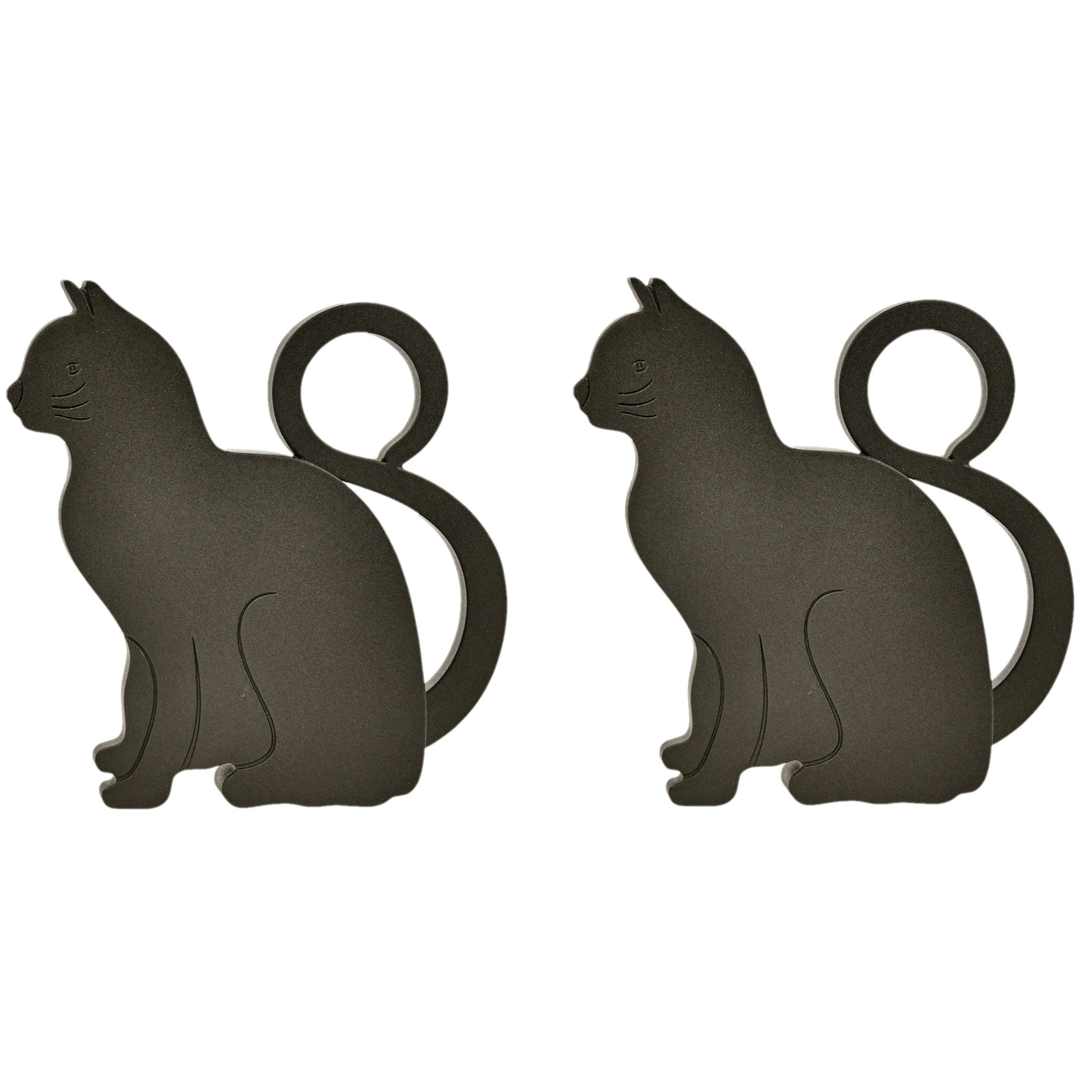 Deurstopper-deurwig kat 2x kunststof zwart 11 x 9 x 3 cm