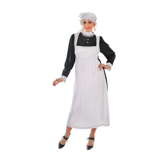 Dienstmeisje kostuum met mutsje One size -