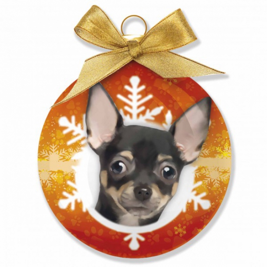 Dieren kerstballen Chihuahua hondje 8 cm -