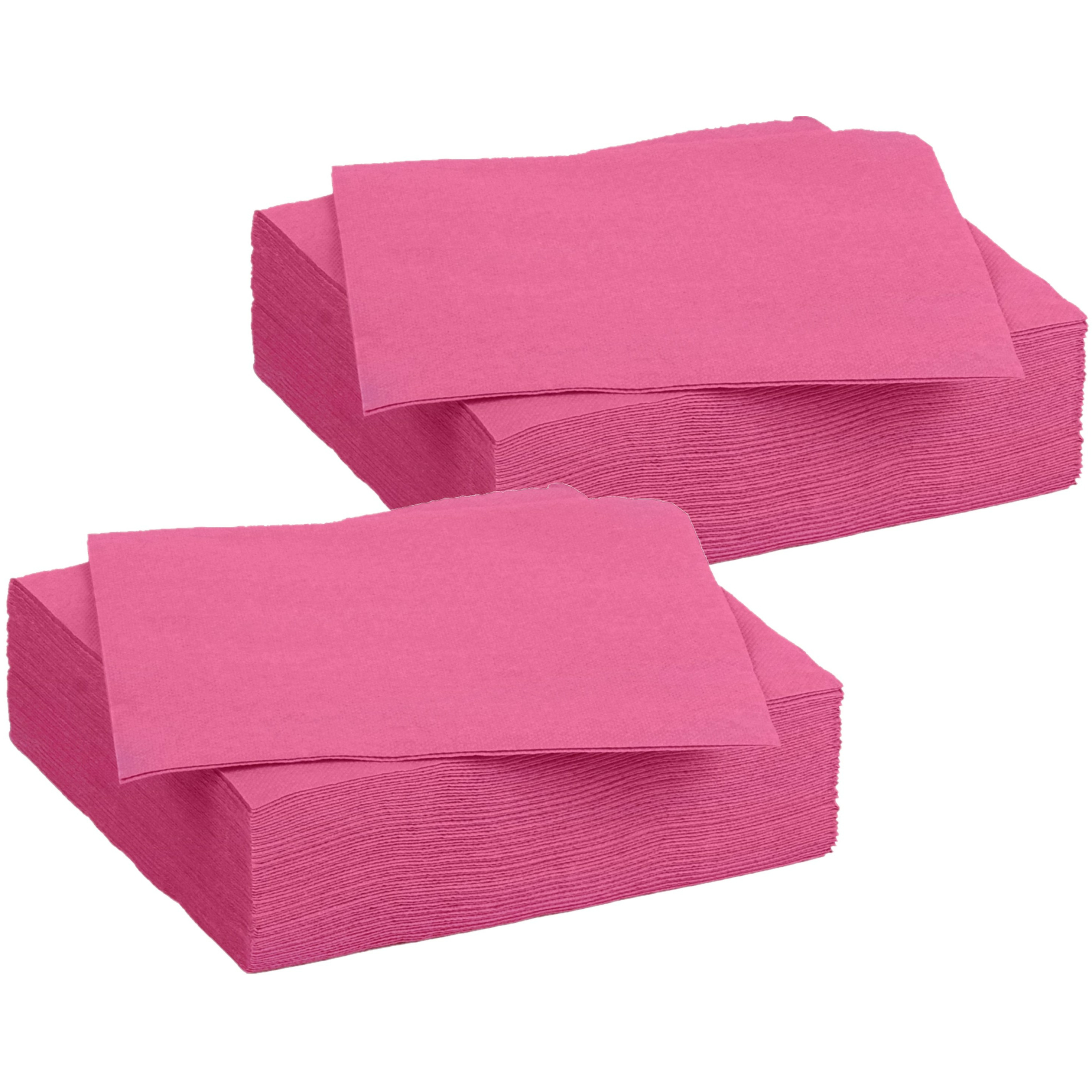 Diner-feest servetten 60x fuchsia roze 38 x 38 cm papier 3-laags