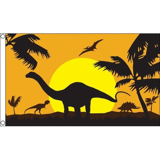 Dinosauriers-Dino thema vlag 90 x 150 cm