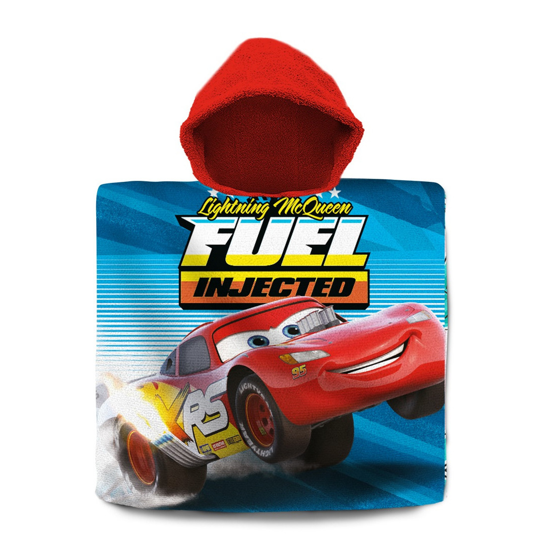 Disney Cars badcape/poncho Fuel Injected met rode capuchon voor kinderen -
