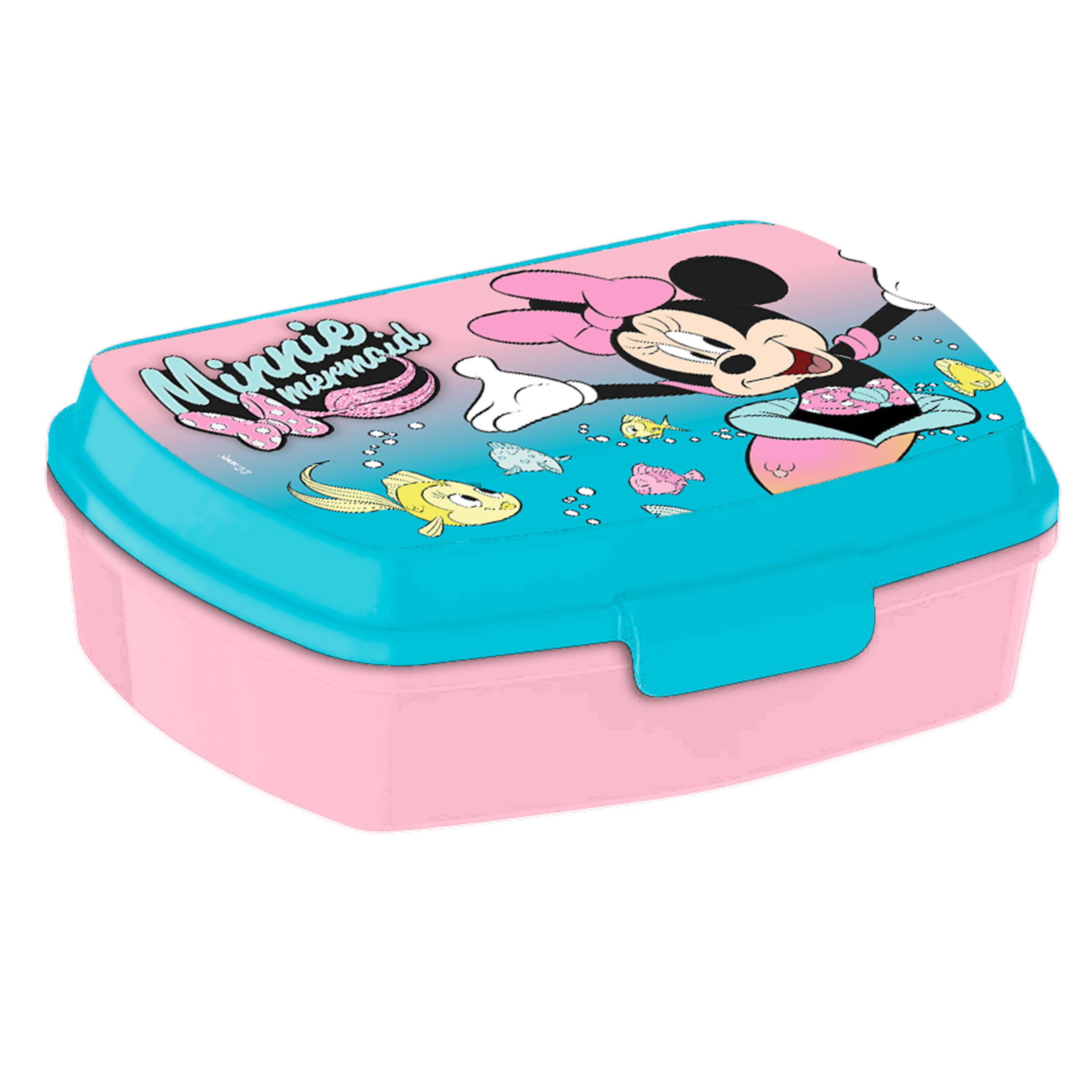 Disney Minnie Mouse broodtrommel-lunchbox voor kinderen blauw kunststof 20 x 10 cm