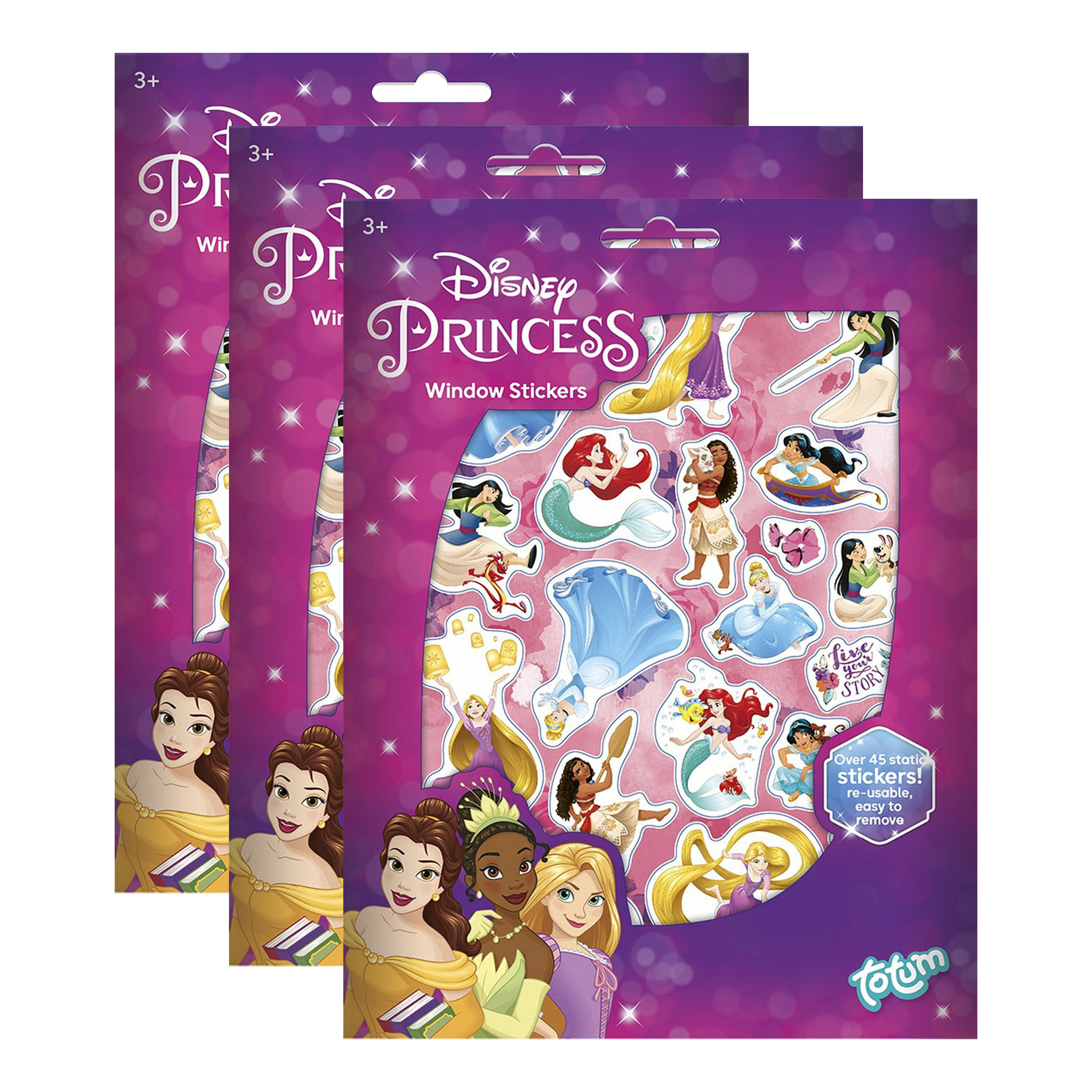 Disney Princess auto raamstickers 135x prinsessen thema voor kinderen