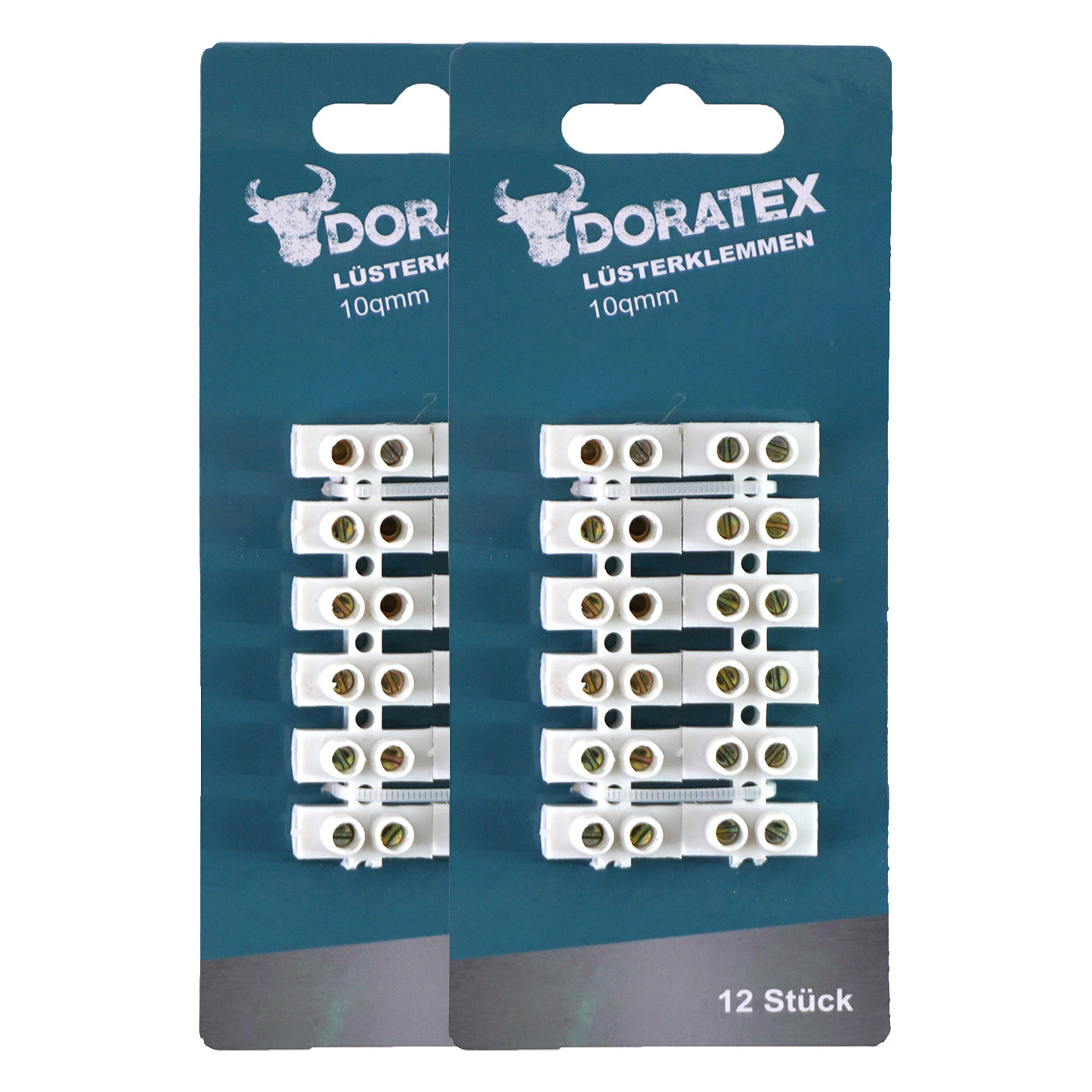 Doratex Kroonsteentjes set - wit - 24x stuks - elektra artikelen -