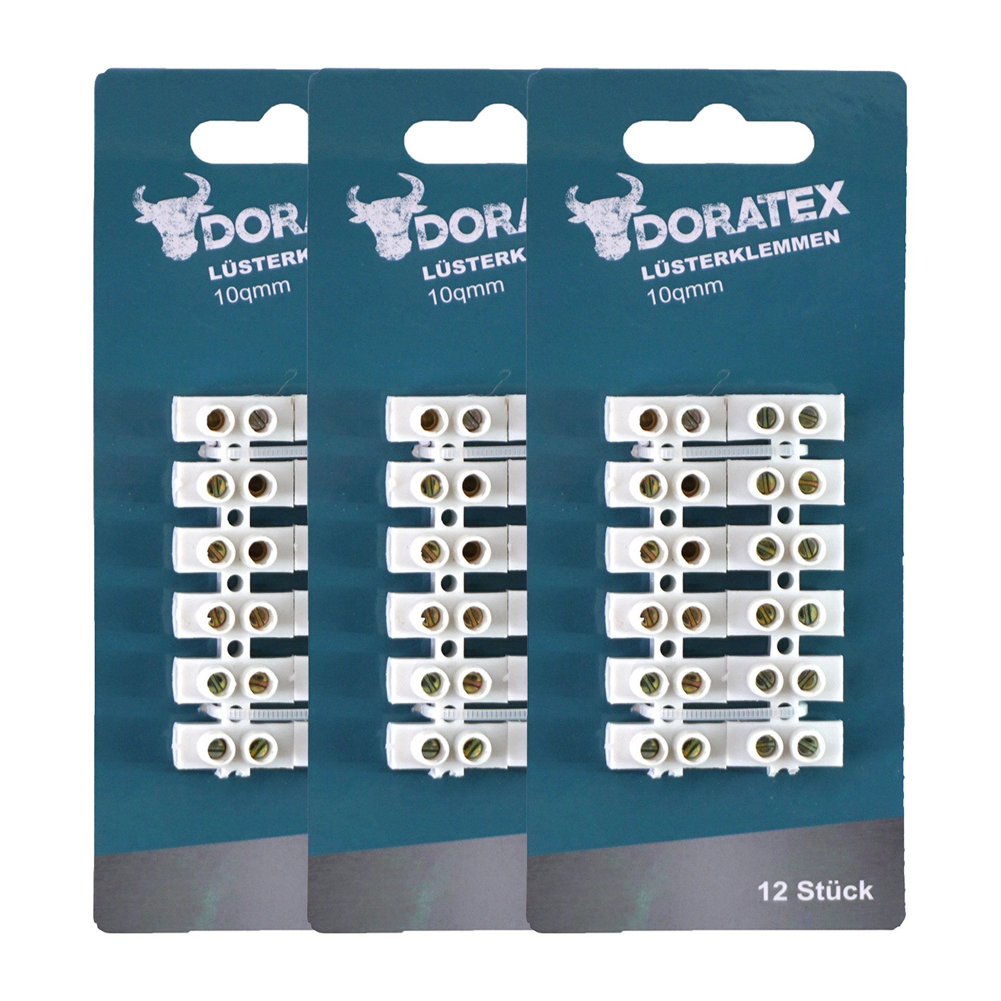 Doratex Kroonsteentjes set - wit - 36x stuks - elektra artikelen -