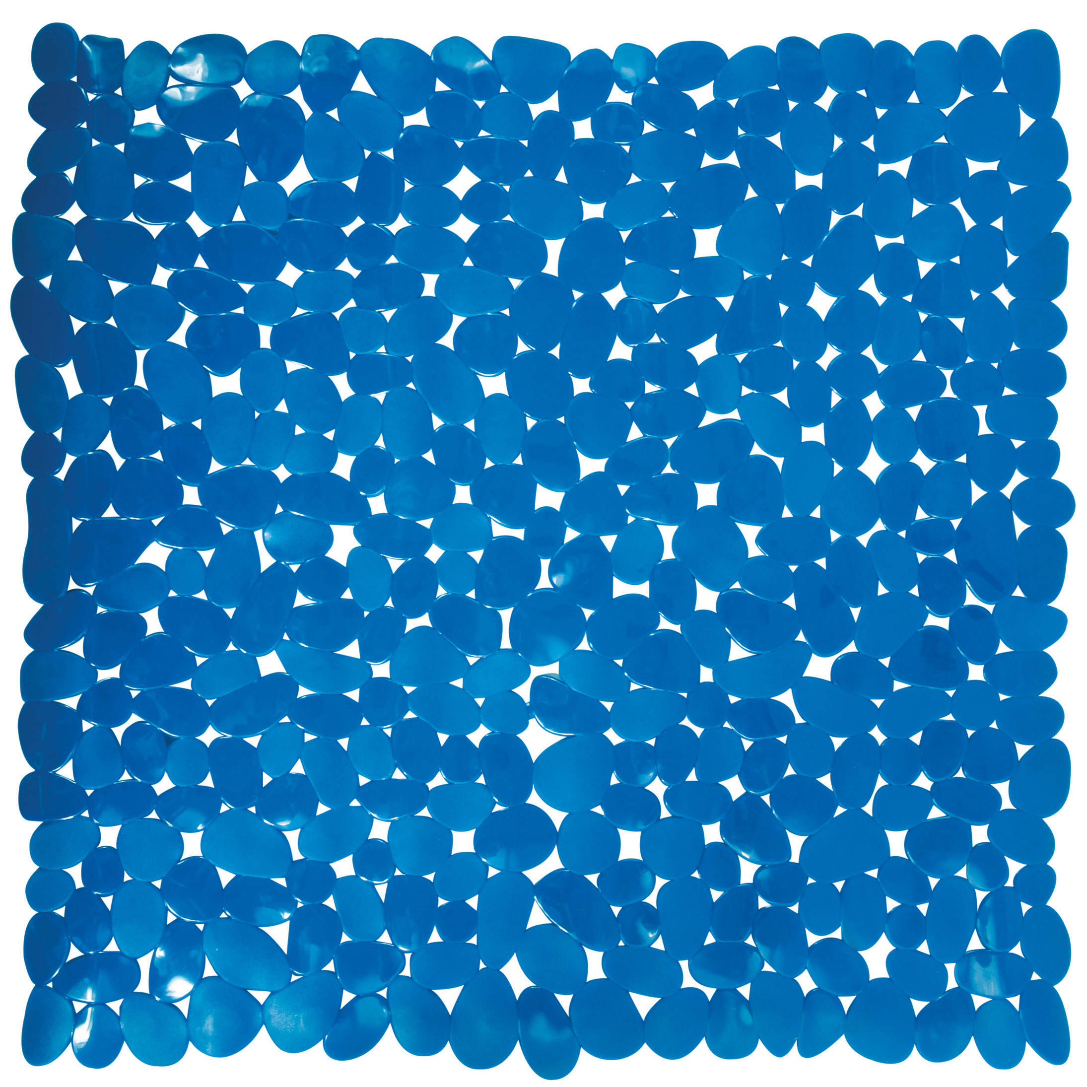 Douche-bad anti-slip mat badkamer pvc donkerblauw 54 x 54 cm vierkant