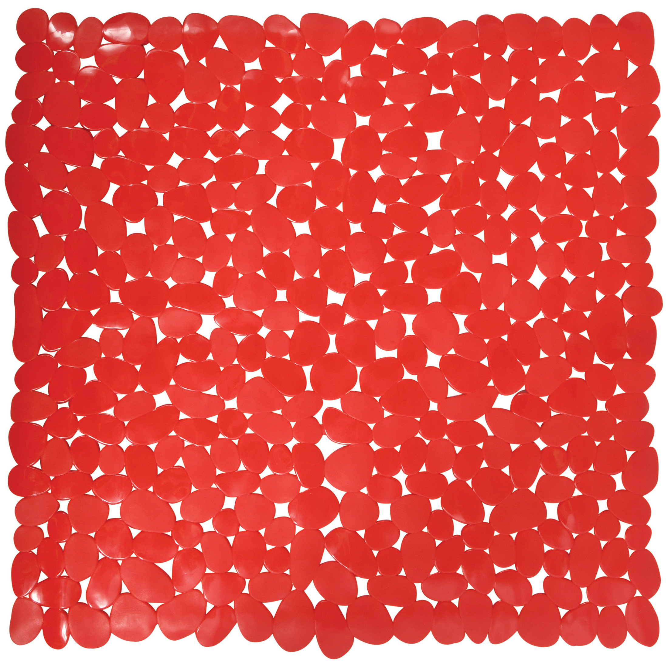 Douche-bad anti-slip mat badkamer pvc rood 54 x 54 cm vierkant