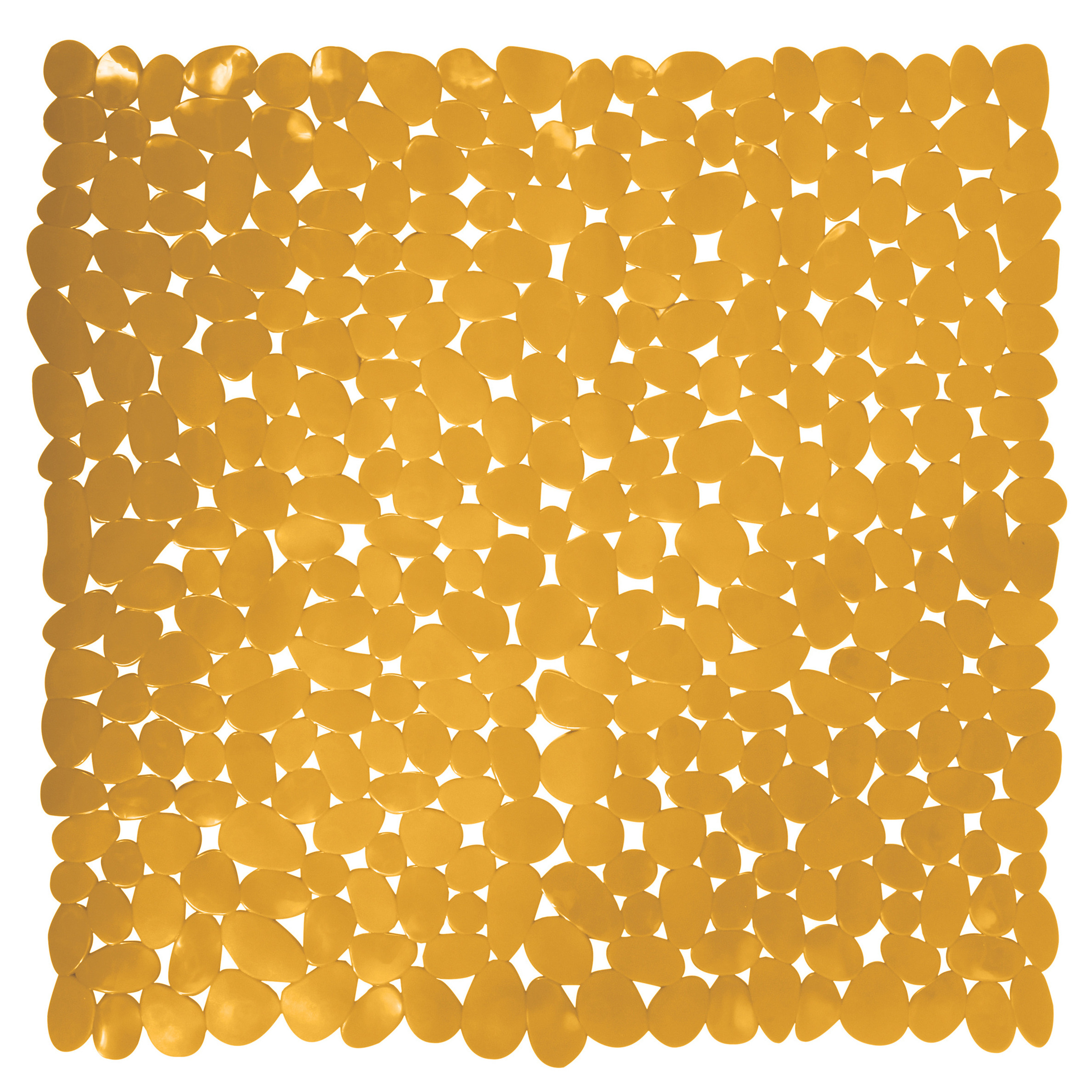 Douche-bad anti-slip mat badkamer pvc saffraan geel 53 x 53 cm vierkant