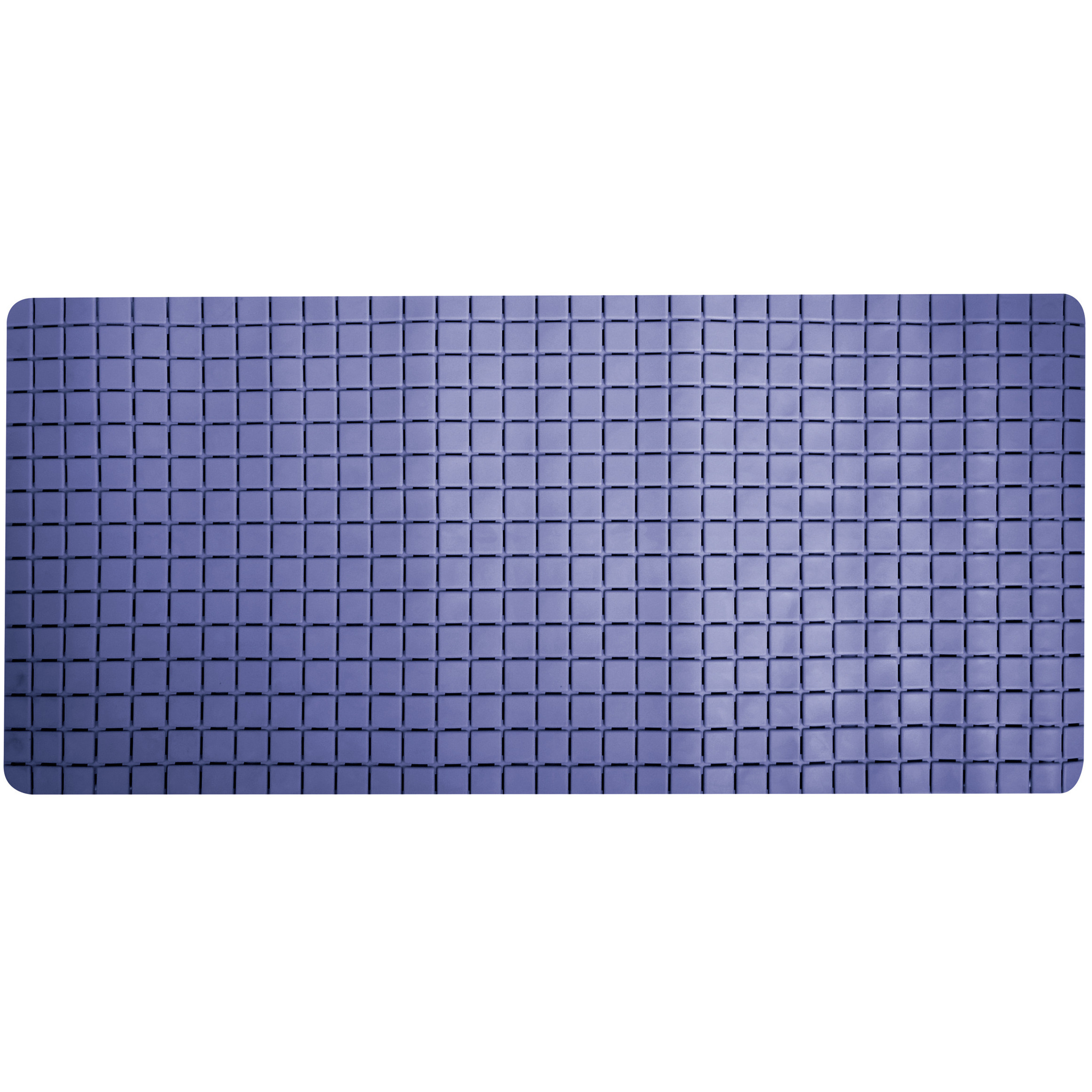 Douche-bad anti-slip mat badkamer rubber blauw 76 x 36 cm rechthoek