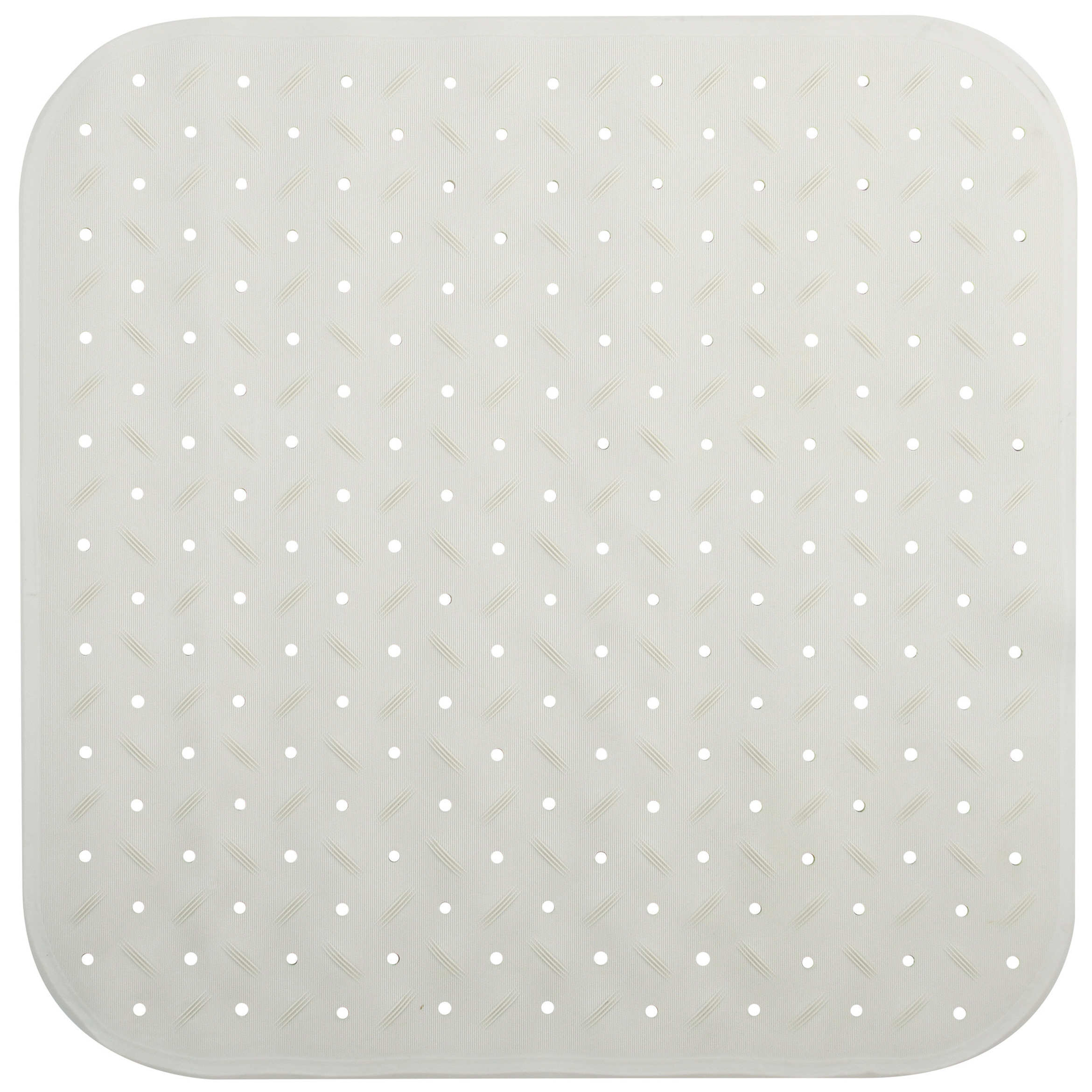Douche-bad anti-slip mat badkamer rubber wit 54 x 54 cm vierkant
