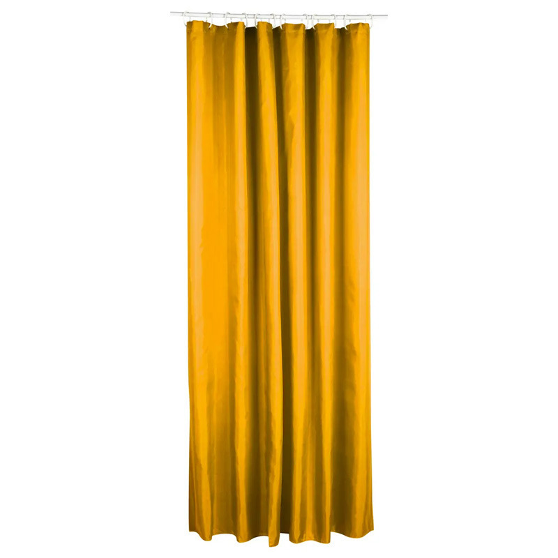 Douchegordijn geel polyester 180 x 200 cm inclusief ringen