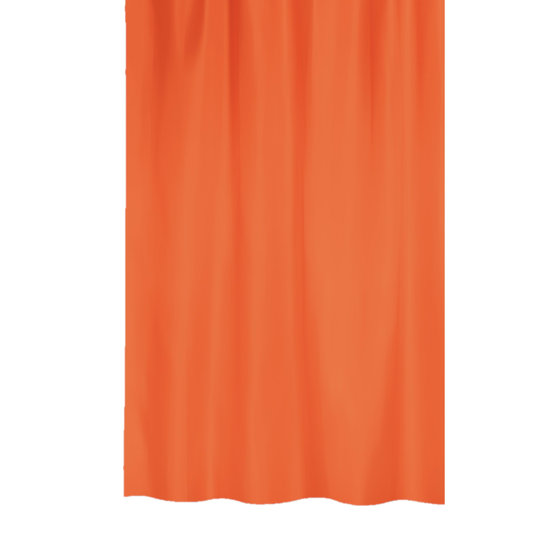 Douchegordijn oranje gerecycled polyester 180 x 200 cm wasbaar