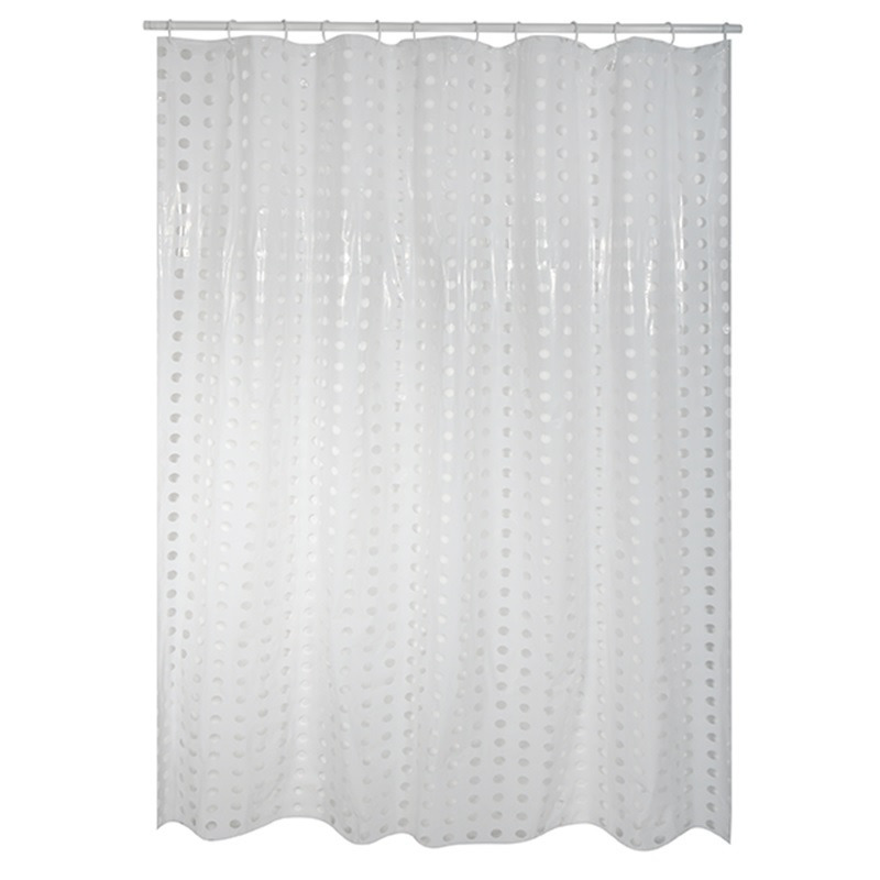 Douchegordijn wit transparant PVC 180 x 200 cm wasbaar