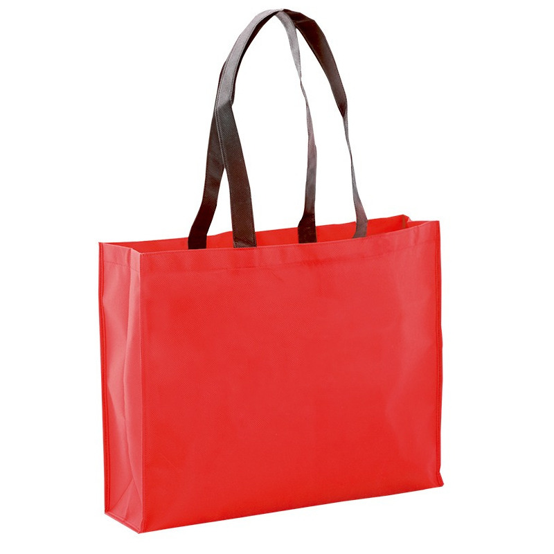 Draagtas-schoudertas-boodschappentas in de kleur rood 40 x 32 x 11 cm