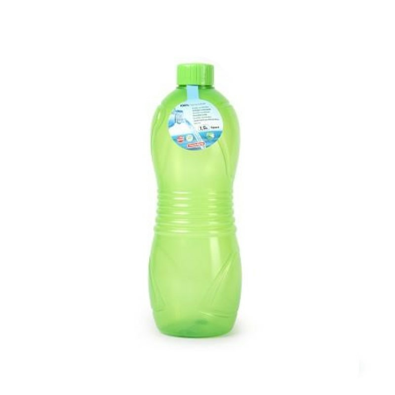 Drinkfles-waterfles-bidon 1000 ml transparant-groen kunststof