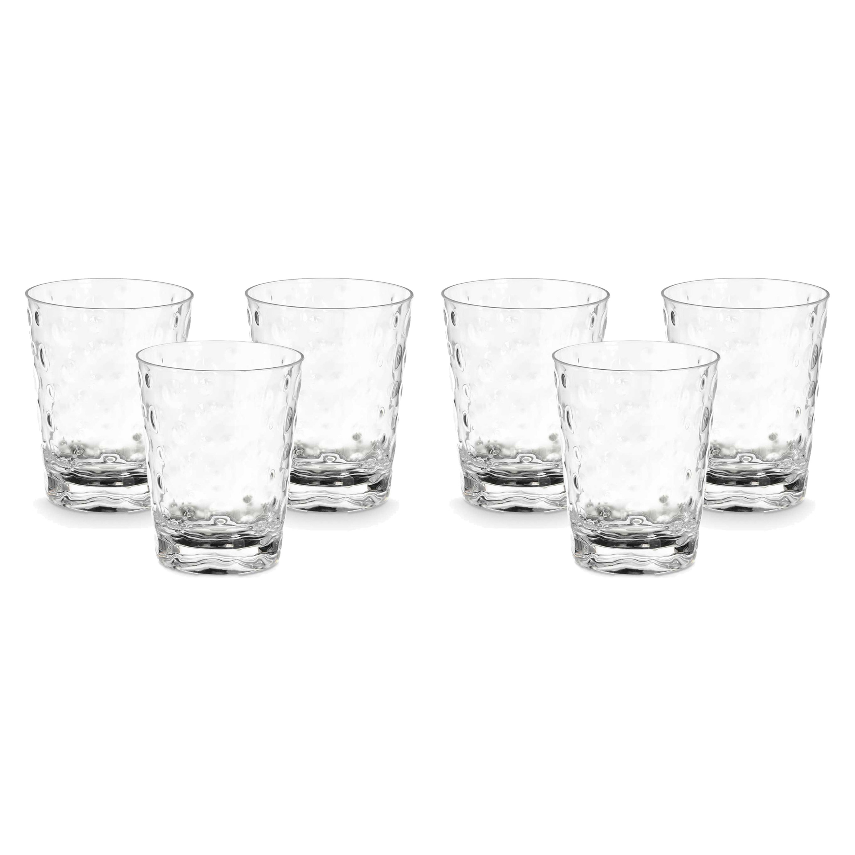 Leknes Drinkglas Gloria - 6x - transparant - onbreekbaar kunststof - 470 ml -