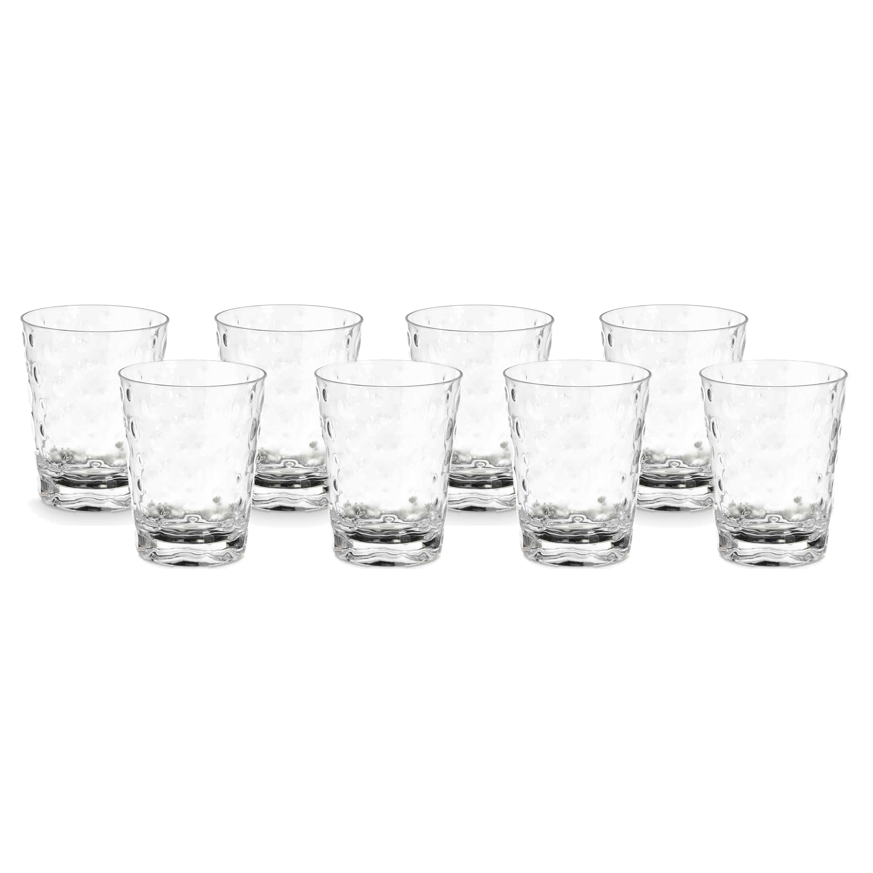 Leknes Drinkglas Gloria - 8x - transparant - onbreekbaar kunststof - 470 ml -