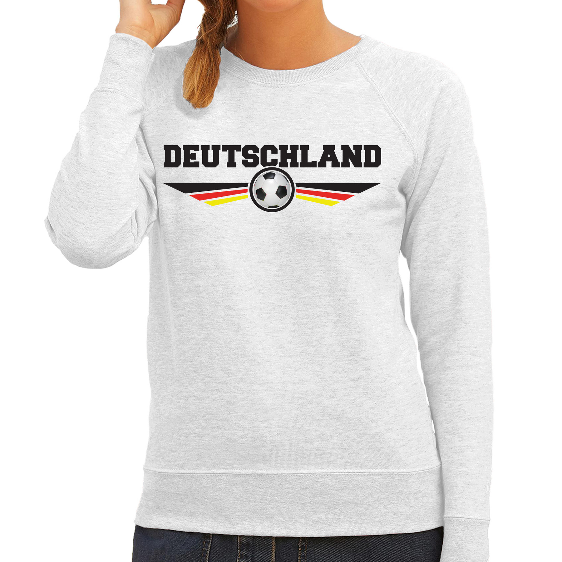 Duitsland-Deutschland landen-voetbal sweater grijs dames