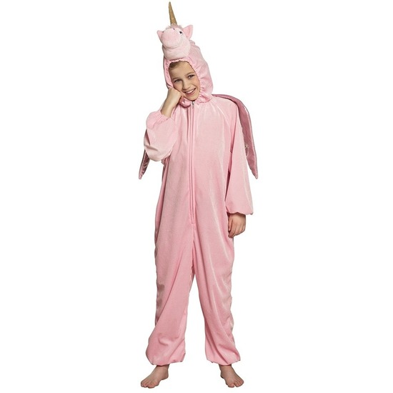Eenhoorn dieren onesie/kostuum voor kinderen roze