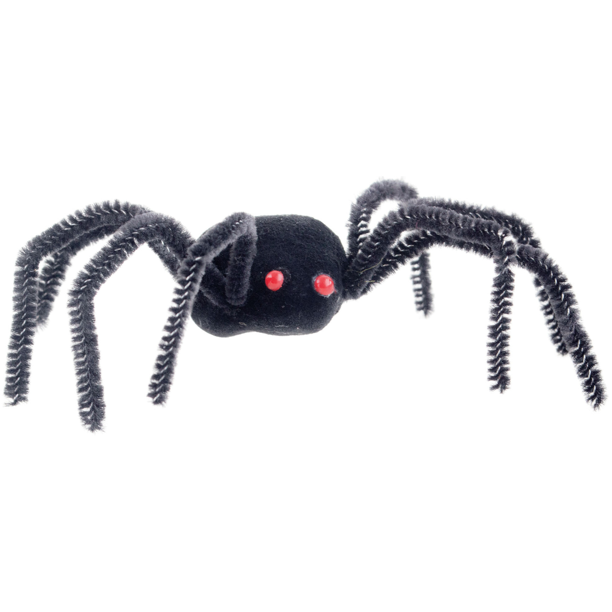 Enge Halloween nep/namaak spinnen - set 4x stuks - zwart - plastic - insecten/dieren