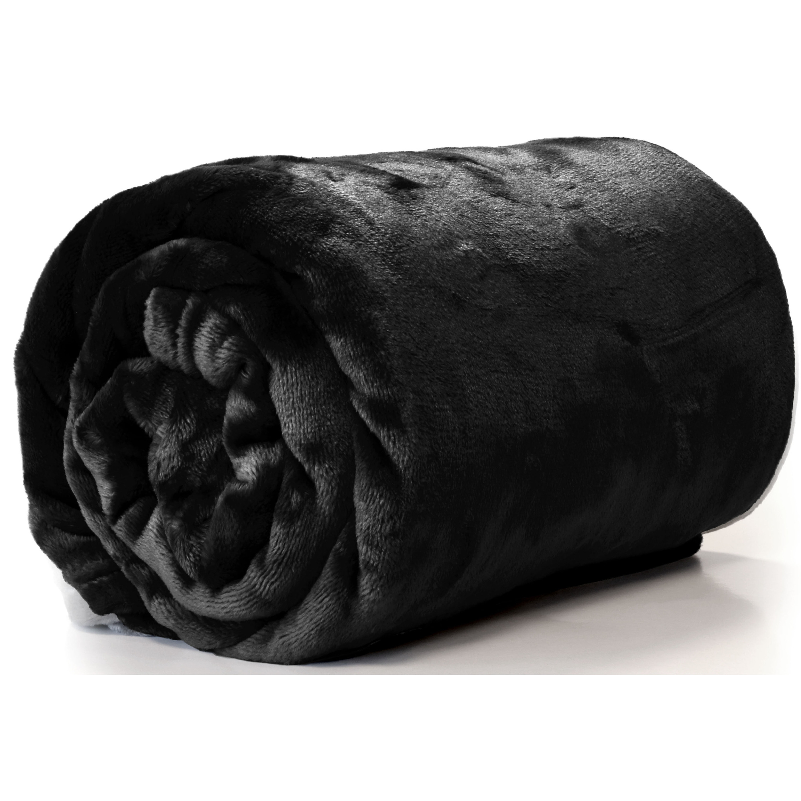 Enzo Fleece deken-plaid 130 x 180 cm zwart