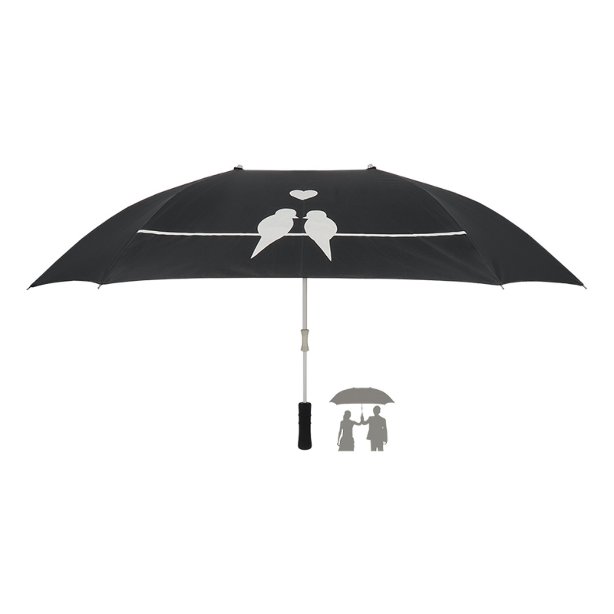 Esschert Design paraplu voor 2 personen lovebirds 128.5 x 96.5 x 73.5 cm