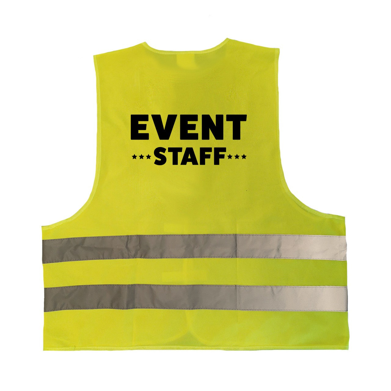 Event staff personeel vestje-hesje geel met reflecterende strepen voor volwassenen