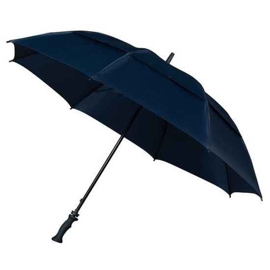 Extra sterke storm paraplu donkerblauw 130 cm